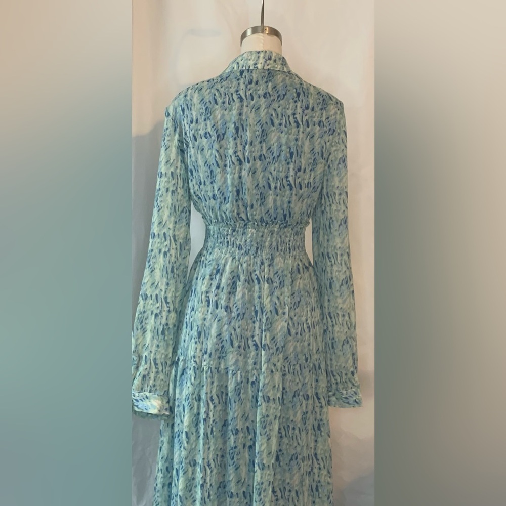 3 for $30 Women’s Taylor Blue Gray V-Neck Blue Boho Sundress